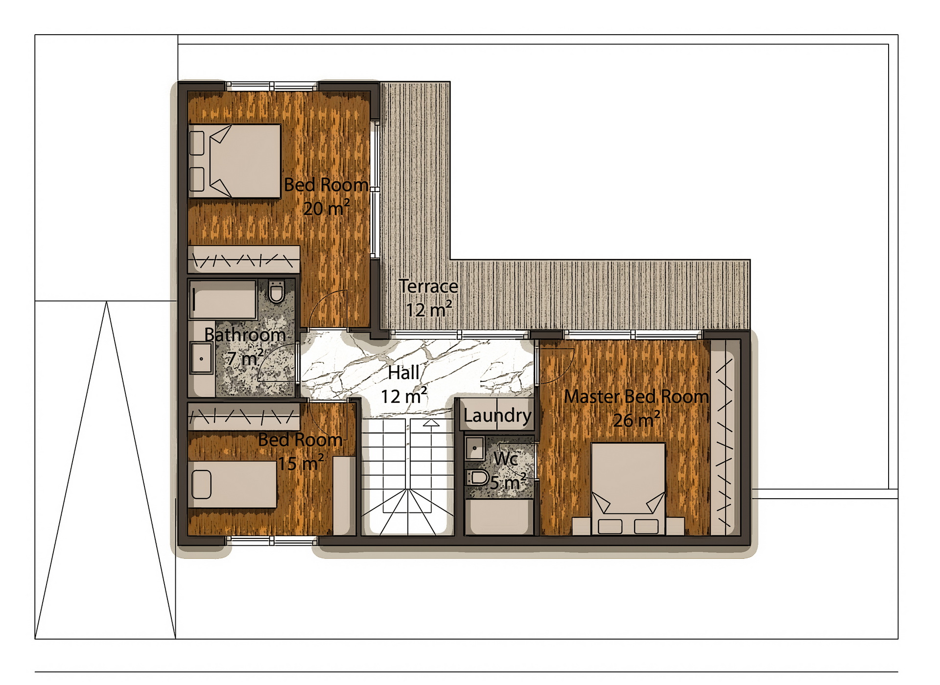 Larmes Villas 6+2 Ruby 03_ruby first floor